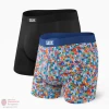 Apparel Saxx Undercover Boxer Brief Fly- 2 Pack- Black/Yacht Rock 101 2 Apparel Saxx Undercover Boxer Brief Fly- 2 Pack- Black/Yacht Rock 101