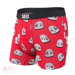 Saxx Vibe Boxer Briefs- Red Snow Globes