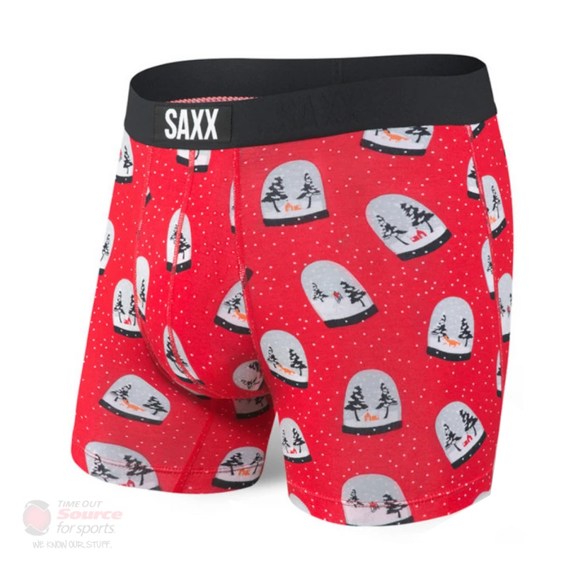 Saxx Vibe Boxer Briefs- Red Snow Globes 1 Saxx Vibe Boxer Briefs- Red Snow Globes