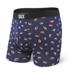 Saxx Vibe Everyday Boxers- Navy Hot Dog