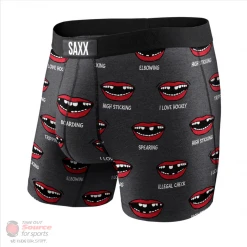 Saxx Vibe Boxer Briefs- Charcoal Puck Tooth