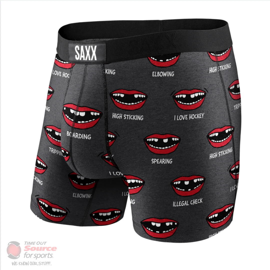 Saxx Vibe Boxer Briefs- Charcoal Puck Tooth 1 Saxx Vibe Boxer Briefs- Charcoal Puck Tooth