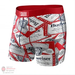 Saxx Vibe Boxer Briefs- Budweiser Tossed Label Apparel