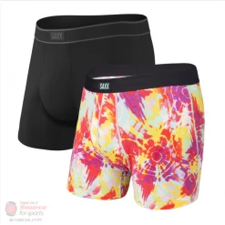 Saxx Daytripper Boxer Brief 2 Pack- Boardwalk Tie Dye/Black