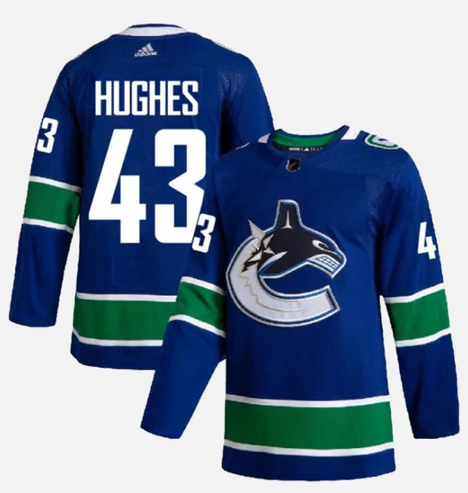 Adidas Vancouver Canucks Jersey- Quinn Hughes Apparel 1 Adidas Vancouver Canucks Jersey- Quinn Hughes Apparel