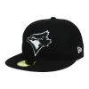New Era 59Fifty Black & White Fitted Hat - Toronto Blue Jays Apparel