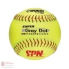 Worth Yellow Gray Dot 12" .40COR Soft Ball Baseballs & Softballs