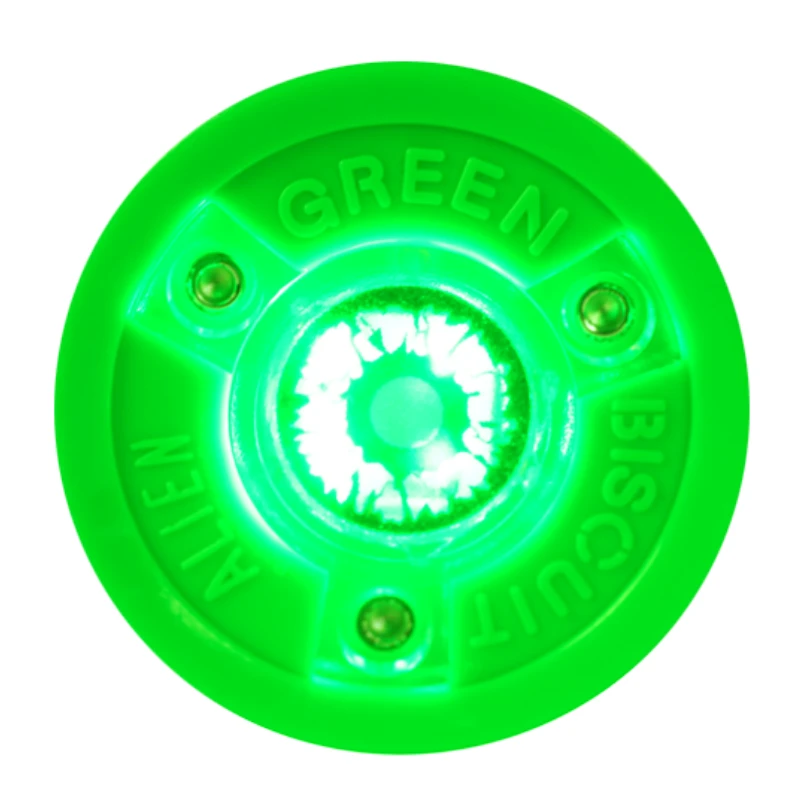 Green Biscuit Alien Training Puck Hockey Nets & Training Aids 2 Green Biscuit Alien Training Puck Hockey Nets & Training Aids