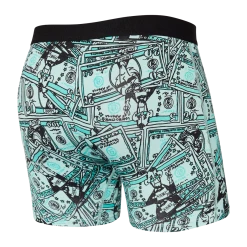 Saxx Vibe Boxer Briefs- Cold Hard Cash-Ice Green